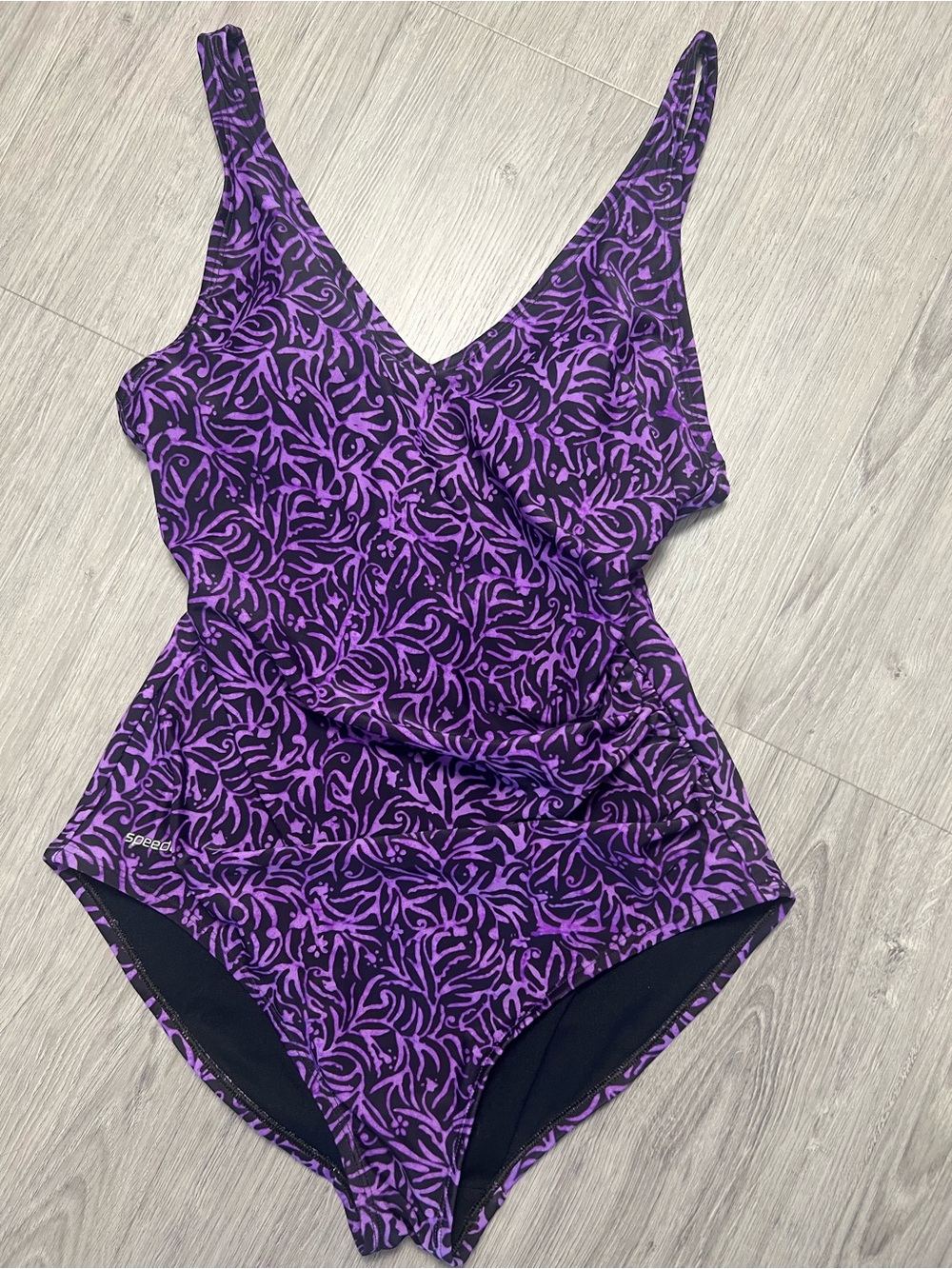 Speedo Purple Patterned Women’s One-Piece Swimsuit